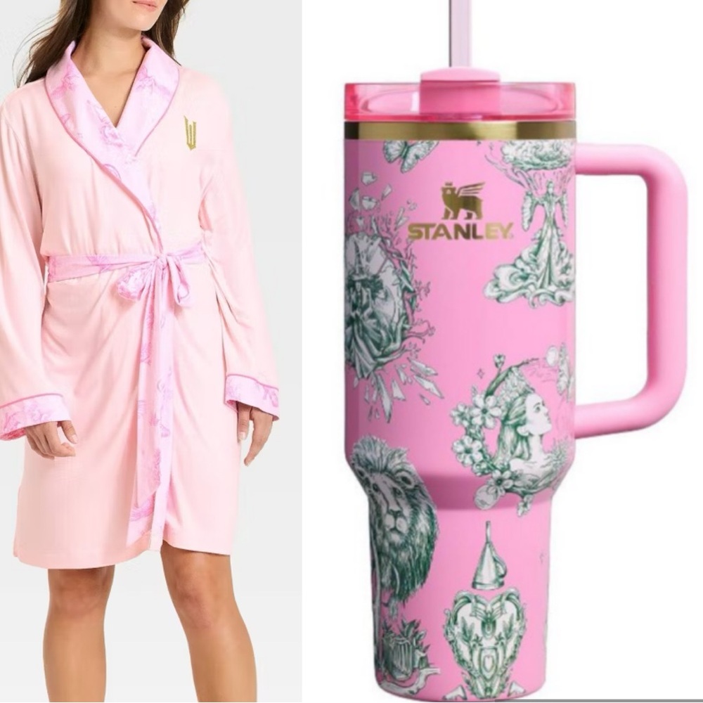 Katie Kime wicked pink robe Glinda & Ozian reprise wicked Stanley 40oz NWT